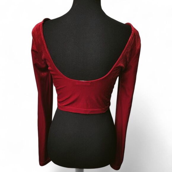 Cropped Velvet Top Small Fairy Whimsigoth Dark Romantic Y2K Goth Gothcore Grunge - Picture 2 of 4
